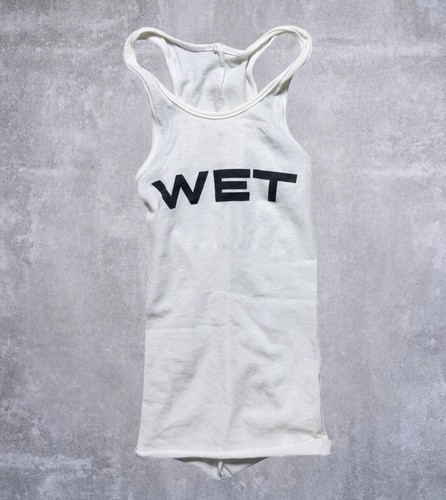 Yeezy mowalola wet tank bianco - wet,