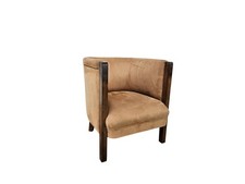 Poltrona Art Decò anni '40 | Poltrona in velluto | Grande poltrona antica