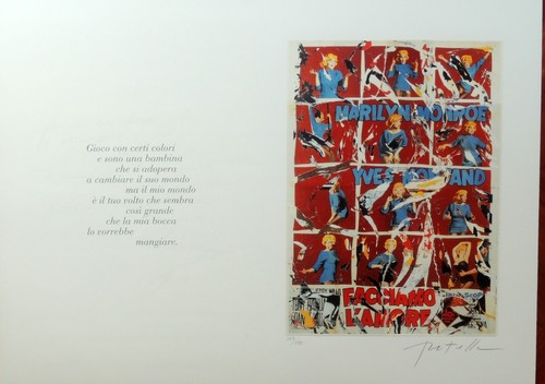 Mimmo rotella serigrafia - rotella,