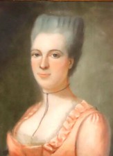 Antico grande dipinto pastello elegante dama ritratto scuola francese XVIII secolo