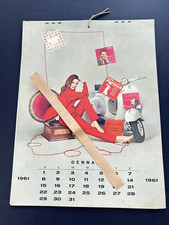 VESPA PIAGGIO 1961 VECCHIO CALENDARIO OLD CALENDAR