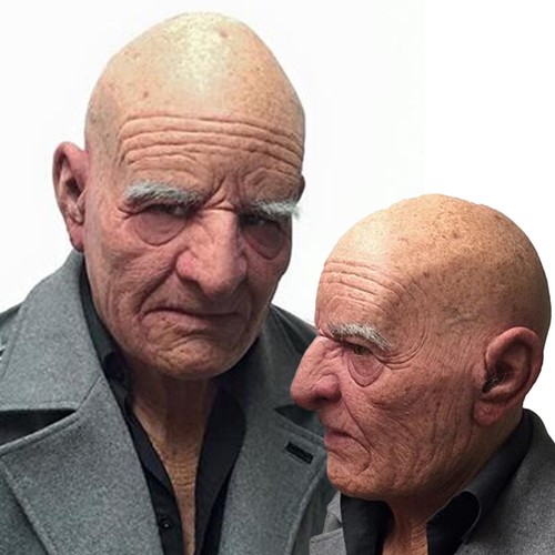 Maschera viso uomo realistica