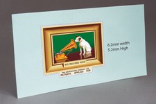 PICCOLO HMV 101 e ALTRI MODELLI, DECALCOMANIA PRETAGLIATA WATER SLIDE GRAMMOFONO FONOGRAFO