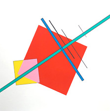 Luigi VERONESI "Composizione 2" , 1997 serigrafia originale firmata 70x70 CM