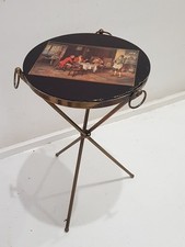 Tavolino Tripode In Ottone E