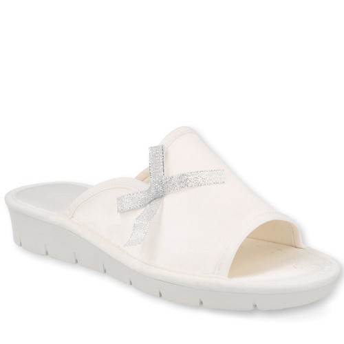 Pantofola sposa raso con - pantofola,