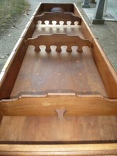 Gioco antico tipo flipper o biliardino in noce secolo XIX