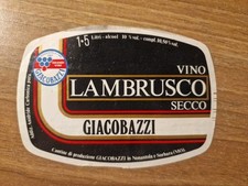 20953 a. Etichetta per bottiglie Vino Lambrusco secco Giacobazzi
