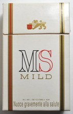 Pacchetto VUOTO da Collezione Sigarette MS MILD (RARO NO BAR CODE)