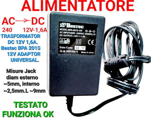 Alimentatore trasformatore - alimentatore, dc