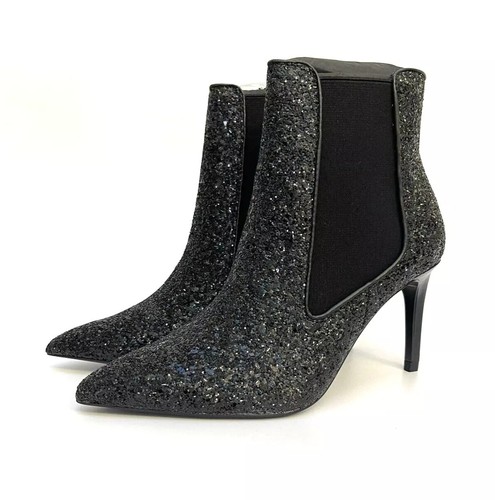 Zara nero glitter stivaletti - nero,