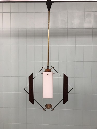 Lampadario anni ottone - lampadario, 50