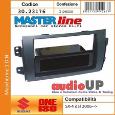 MASCHERINA AUTORADIO 1 DIN ADATTATORE SUZUKI SX-4 DA 2006 IN POI SUPPORTO UN DIN