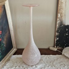 La Murrina Vetro Scavo Vaso Monofiore Rosa Anni '60/'70