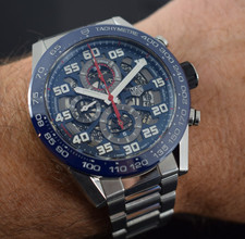 tag heuer red bull 01 scheletro carrera CAR2A1K scatola documenti revisionato 2 anni gtee