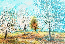 Michele Cascella - Senza titolo - Serigrafia vintage originale con certificato.