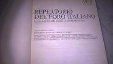 LIBRO REPERTORIO DEL FORO ITALIANO ZANICHELLI ANNO 1975 LEGGE DIRITTO SENTENZE