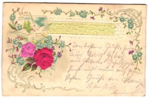 Cartolina tessuto goffrato - cartolina, in