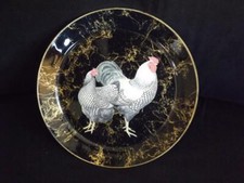 Piatto In Vetro Con Decoupage