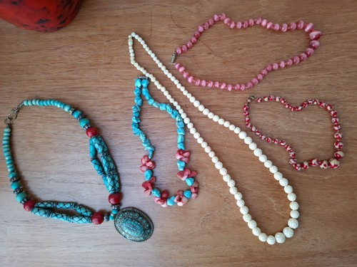 Joblot collana vintage vetro - 5,