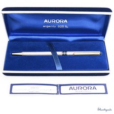 Penna a sfera AURORA Marco POLO Vintage argento massiccio 925 anni '80