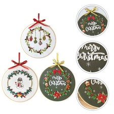  3 Sets Embroidery Kit Ricamo Mano Principianti Ricami Fai -da -te