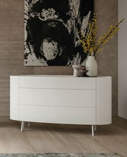 COMO' CASSETTIERA TONDO IN LEGNO CURVATO LACCATO OPACO/NOBILITATO PUSH&PULL 1717