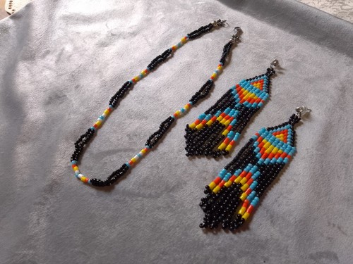 Set orecchini artigianali neri - artigianali,