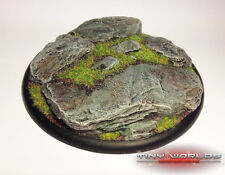 Basi in resina scenica roccia/ardesia labbra rotonde 120 mm compatibili Warmachine labbro