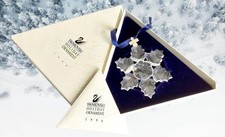 1996 ANNUALE CRISTALLO SWAROVSKI FIOCCO DI NEVE STELLA FESTA ORNAMENTO NATALE