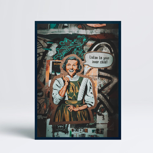 Quadro parete con cornice - con,