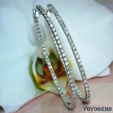 Orecchini a cerchio Moissanite