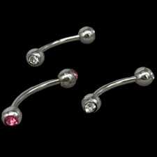 3 piercing per sopracciglia