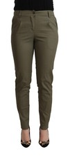 Pantalone MICHAEL FORPUS marrone cotone vita media pantalone slim fit s IT42/US8/M 350usd