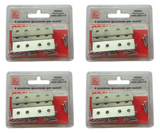 16 Piastrine Giunzione Dritte 60x15mm Acciaio Zincato Mobili + Viti Oreca Italia