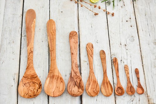 Set cucchiai legno ulivo - cucchiai, in