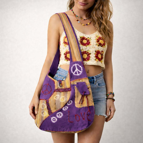 Borsa tracolla hippie segno - tracolla,