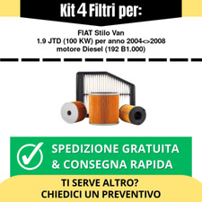 Kit Tagliando 4 Filtri per