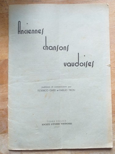 Anciennes chansons vaudoises - anciennes,