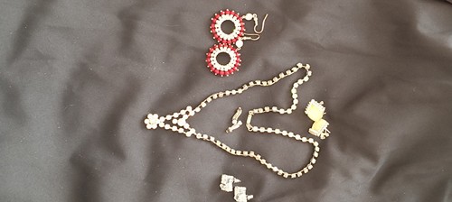 Lotto gioielli strass - , vintage