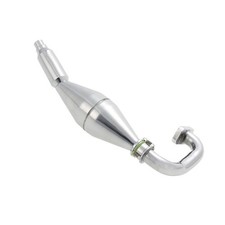 Tubo di scarico in alluminio 15003 argento - adatto per RC HSP FG 1:5 Monster camion auto