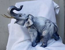 Cacciapuoti grande elefante In Ceramica Policroma