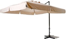 Ombrellone Quadrato VENEZIA Telo 3x3mt Ecru' con Braccio Decentrato Retrattile