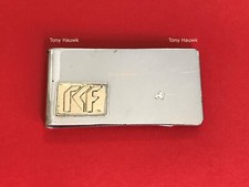 RCF - Clip Ferma Banconote anni 80 Placcato Argento e Targhetta in Oro