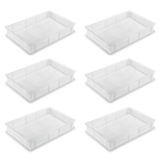 6 pz GIGANPLAST Cassetta Service Forata Sovrapponibile porta impasto 60x40x7h cm