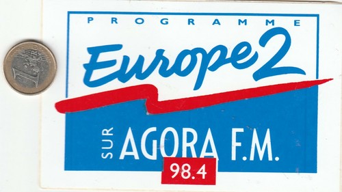 Autocollant radio europe 2 - radio, .