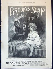 Old Print 1890 Advertisement