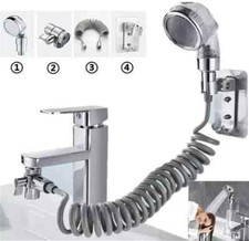 Set doccetta lavabo lavello lavandino da bagno DOCCIA PORTATILE TUBO FLESSIBILE 