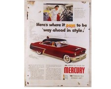 Targhe cartelli insegne in metallo latta vintage americane decorative mercury