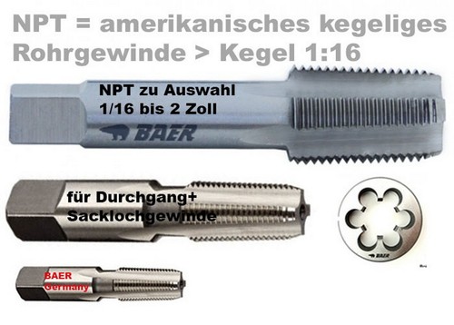 Npt filetto tubo baer maschio - baer,